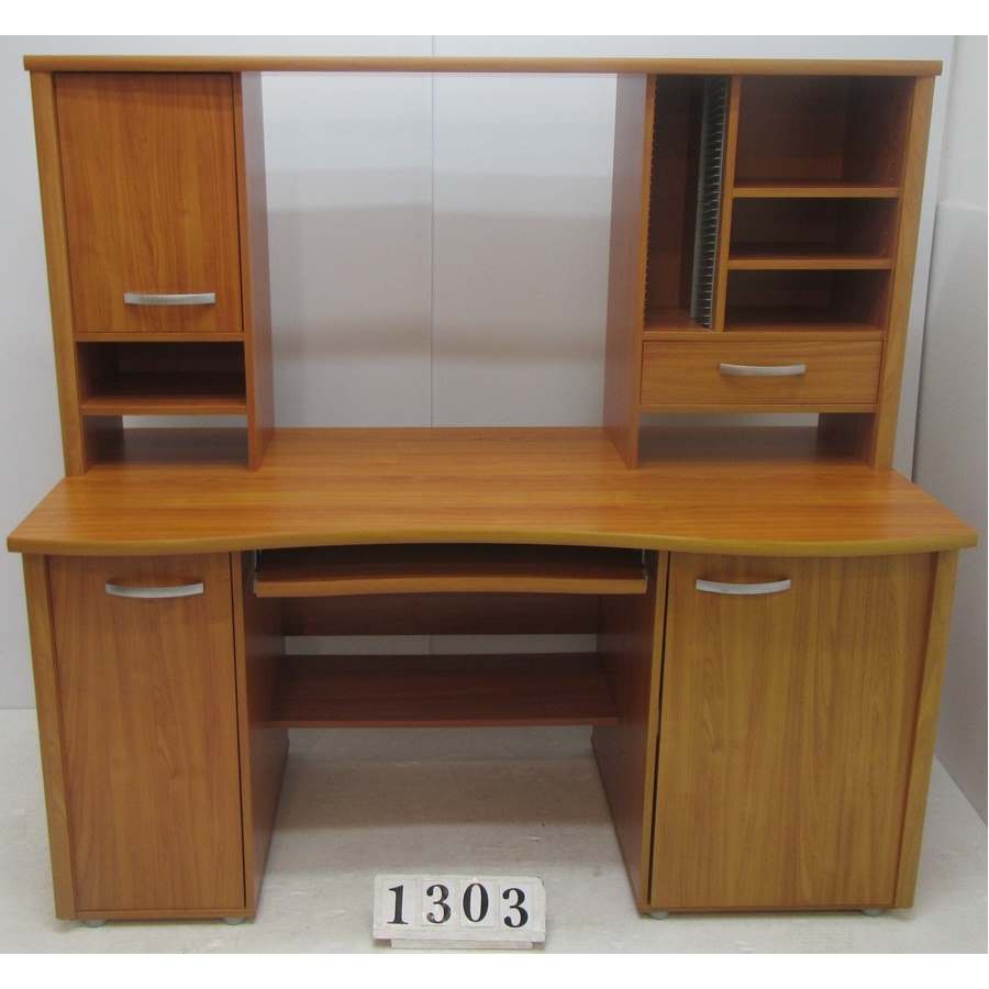 A1303  Desk with shelving combo.