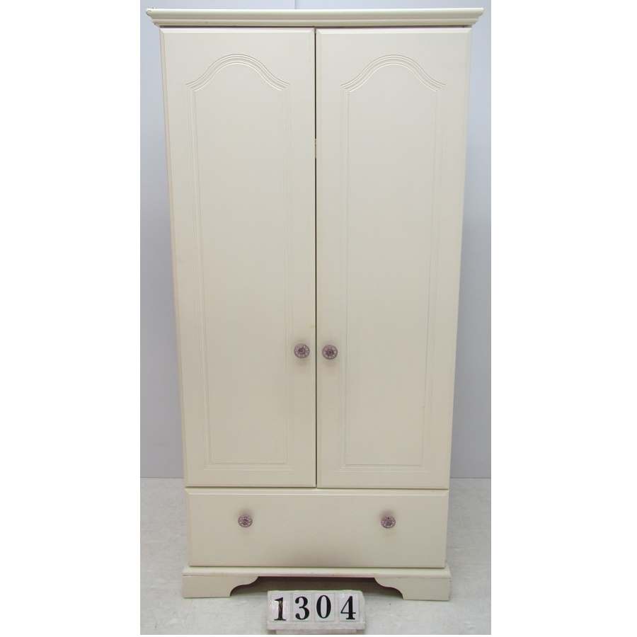 A1304  Hand painted wardrobe with shelves.