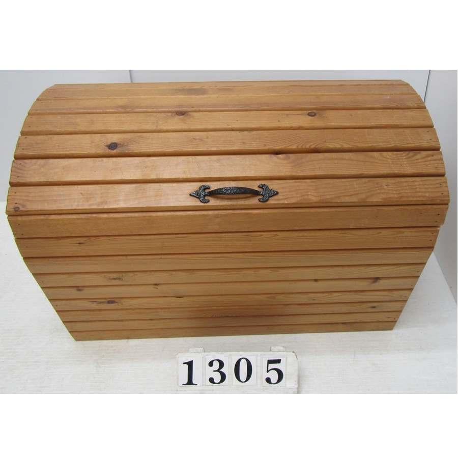 Solid wood storage chest.