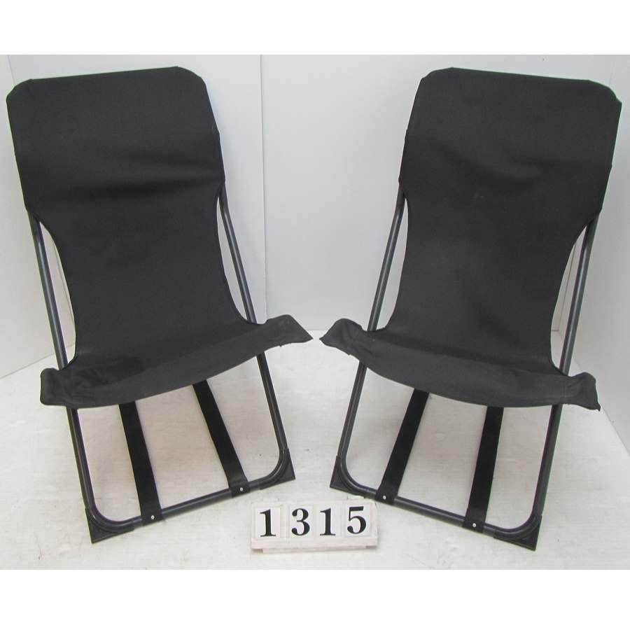 A1315  Pair of foldable deck chairs.