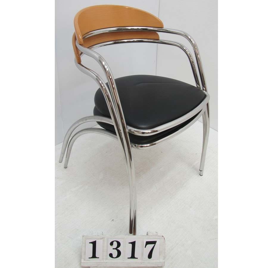 A1317  Pair of stacking chairs.