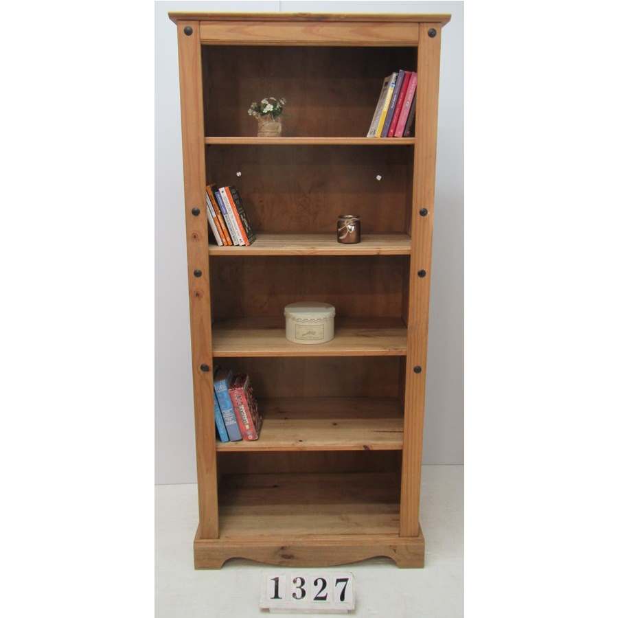 A1327  Mexican pine bookcase.