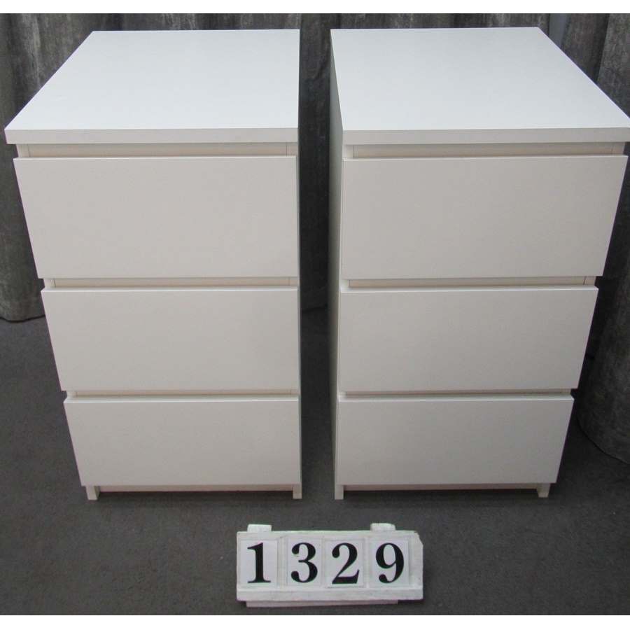 A1329  Pair of tall bedside lockers.
