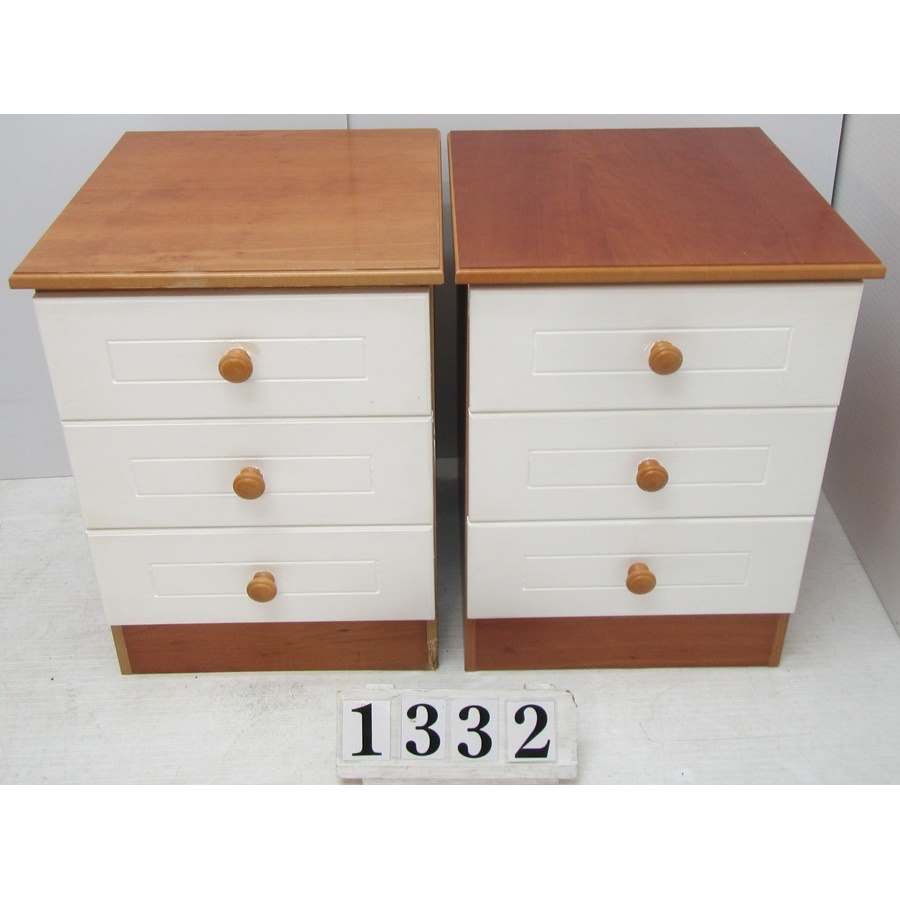 A1332  Pair of large bedside lockers.