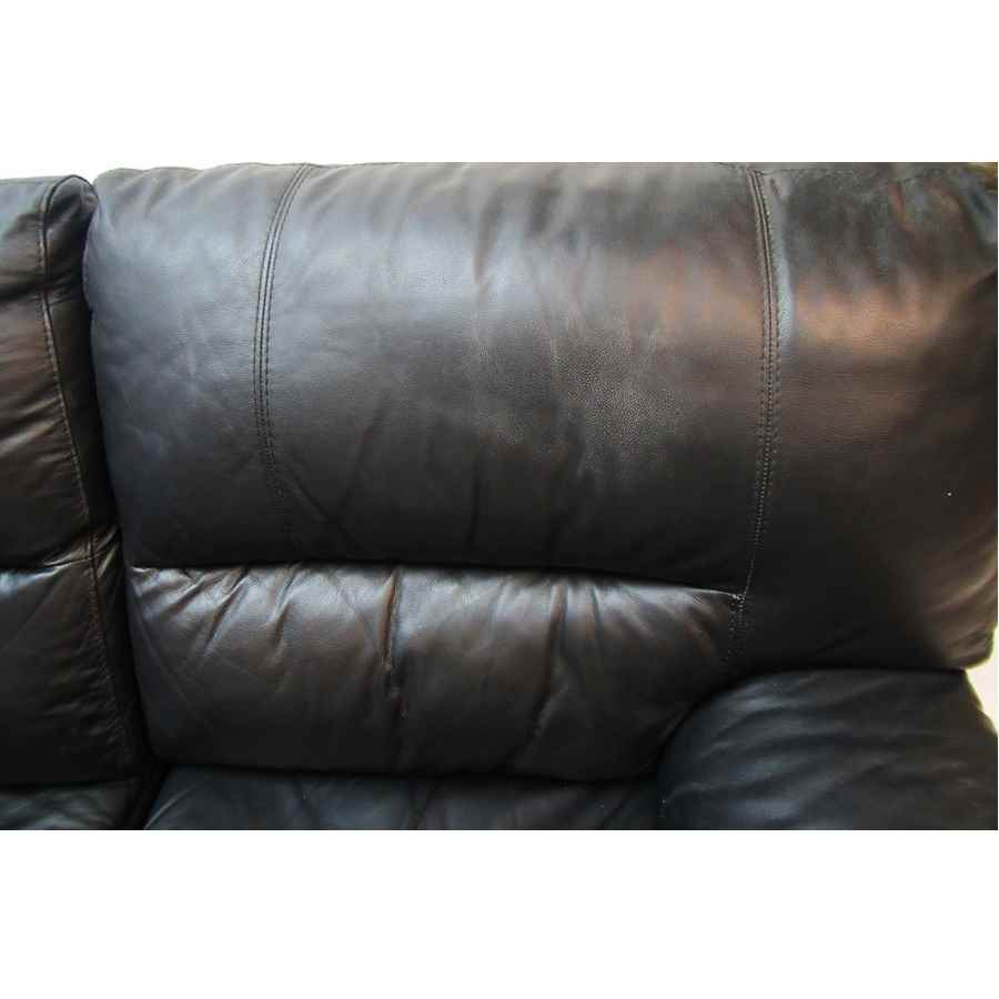 A1135  Recliner leather corner sofa.