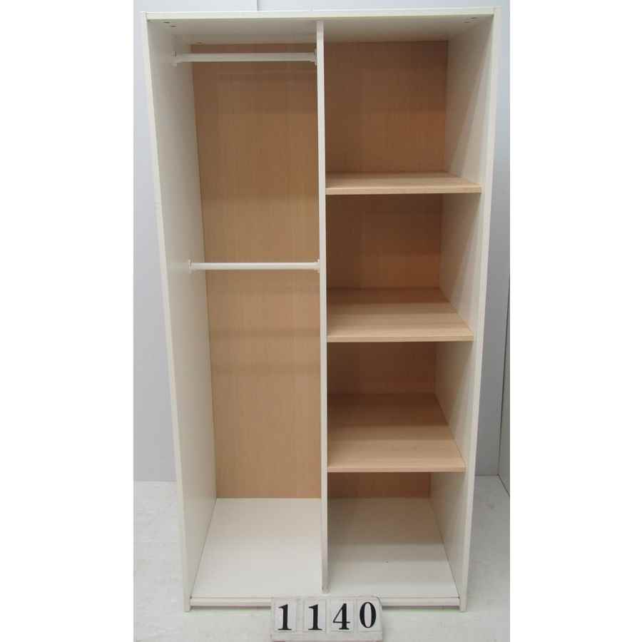 A1140  Open mini wardrobe with shelves.
