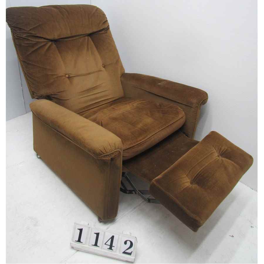 A1142  Vintage recliner armchair.