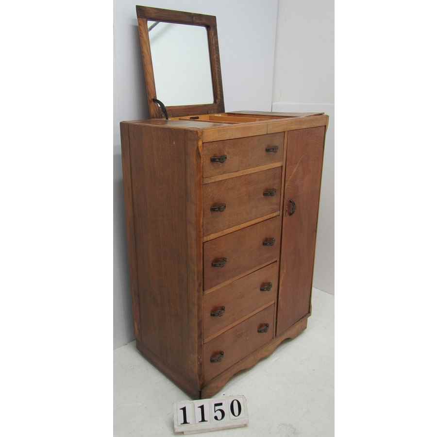 A1150  Beautiful vintage gentelman's dresser to restore.