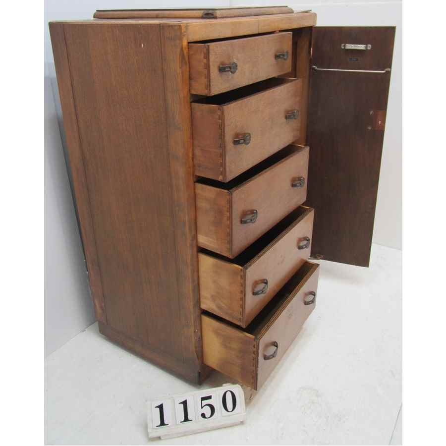 A1150  Beautiful vintage gentelman's dresser to restore.