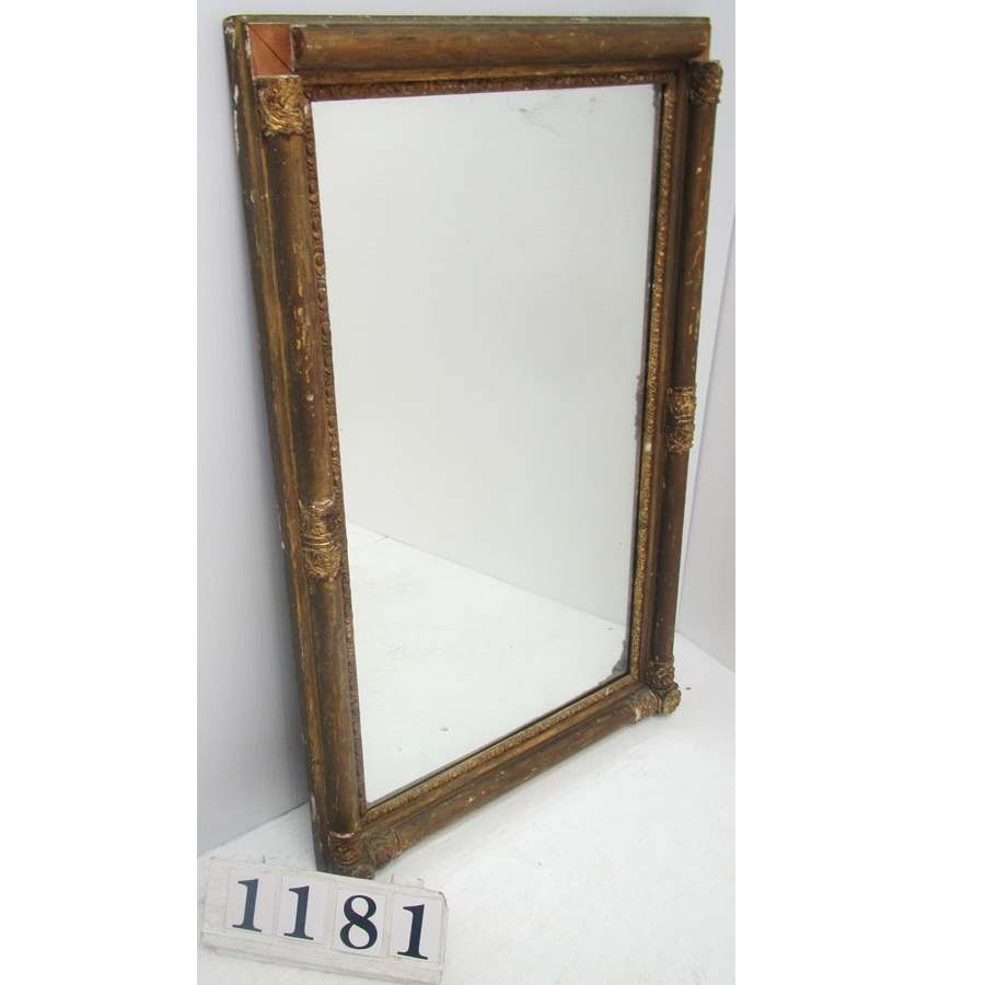 A1181  Antique frame mirror to restore.
