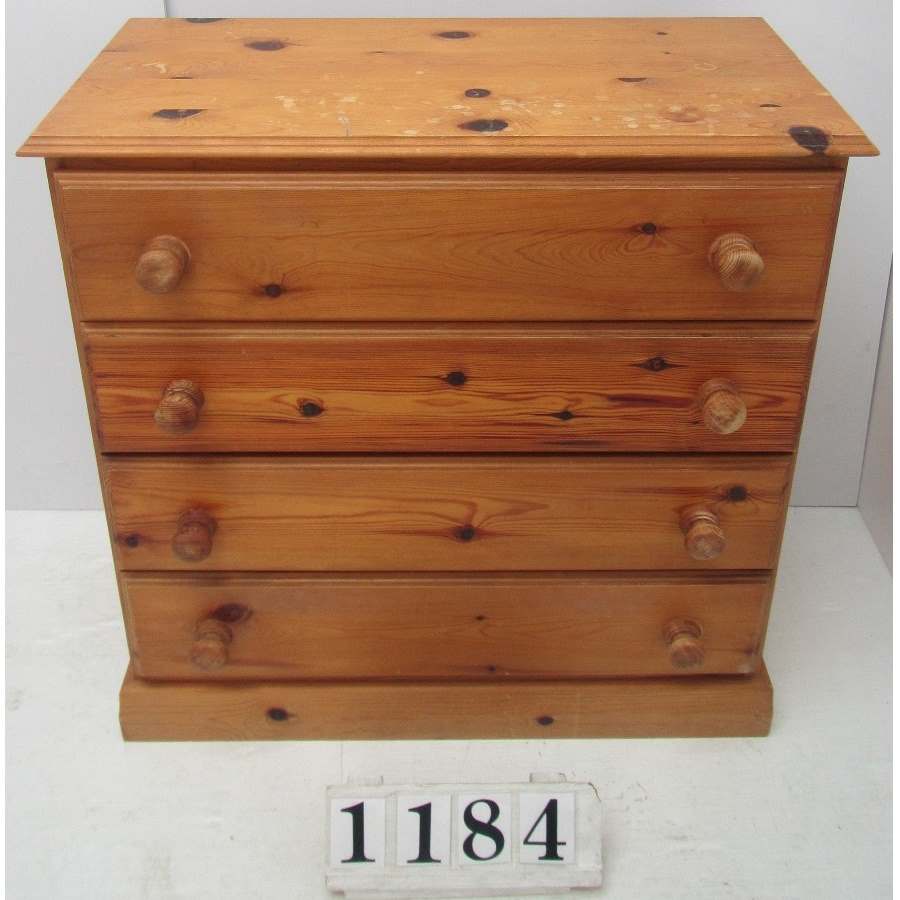 A1184  Solid chest of drawers to restore.