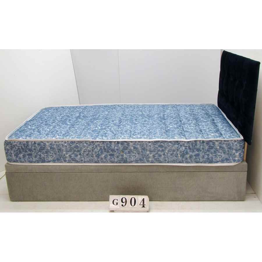 AuG904  Single 3ft gas lift bed, mattress and headboard.