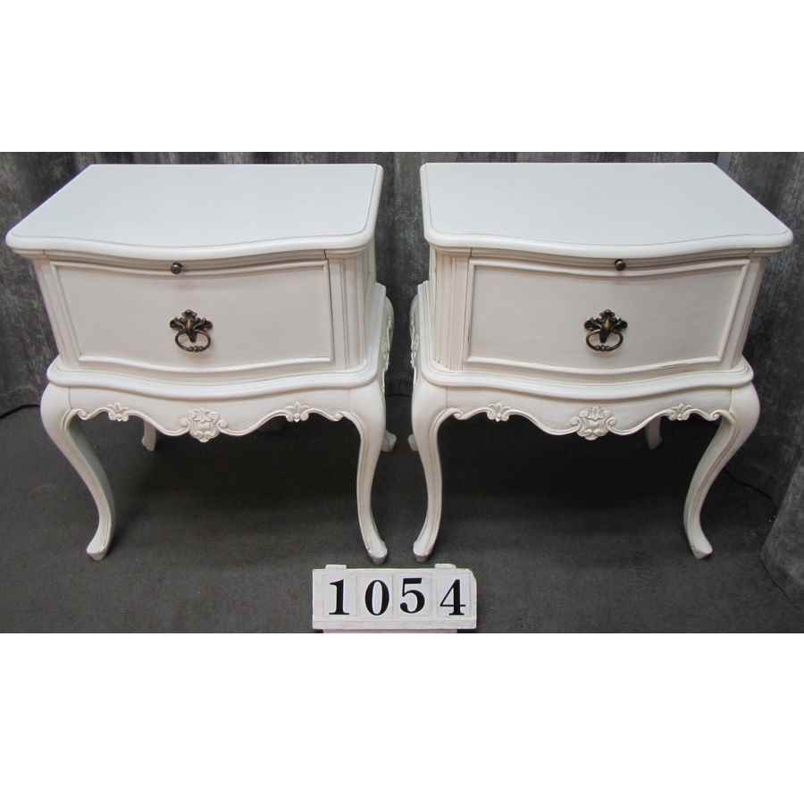 Pair of French style large bedside tables.