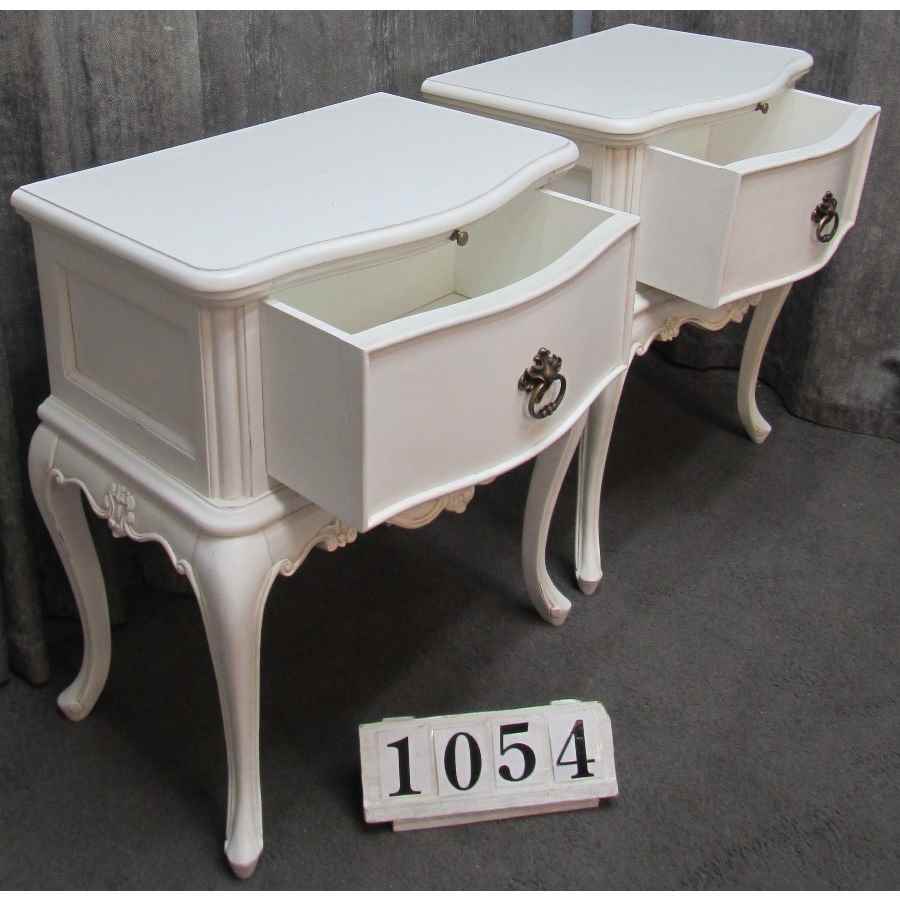 A1054  Pair of French style large bedside tables.