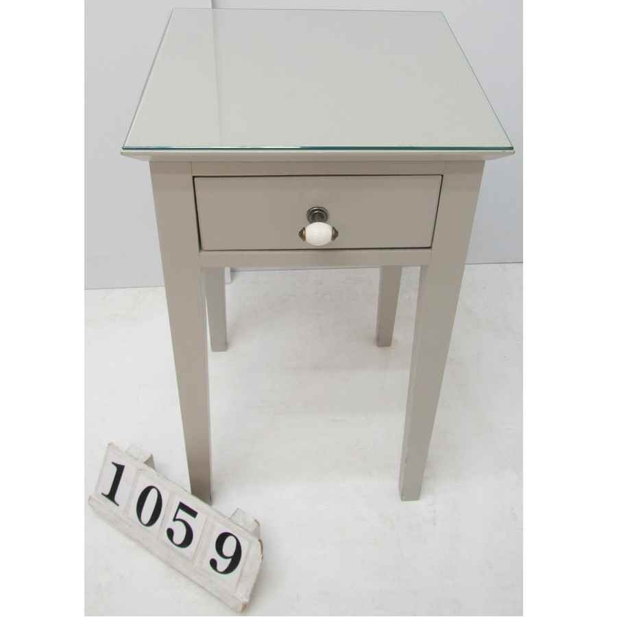 A1059  Hand painted bedside table, single.