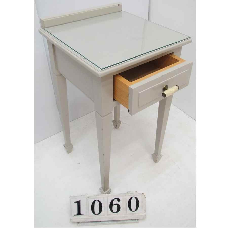 A1060  Hand painted bedside table, single.