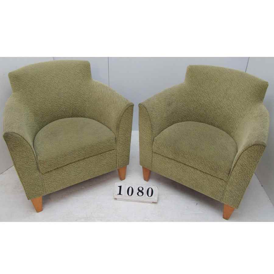 A1080  Pair of budget tub chairs.