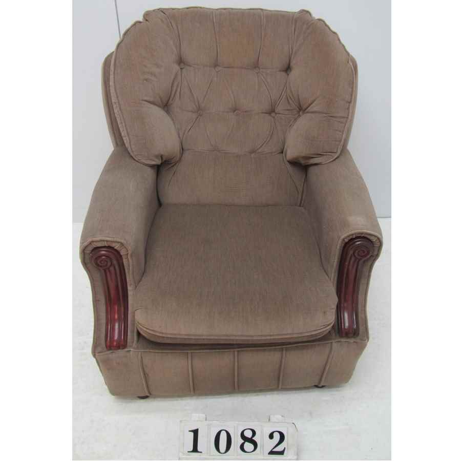 A1082  Armchair and footstool set.