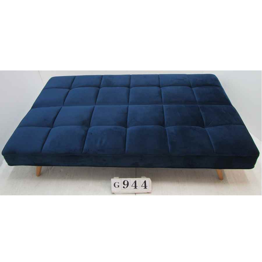 AG944  Blue velvet sofa bed.