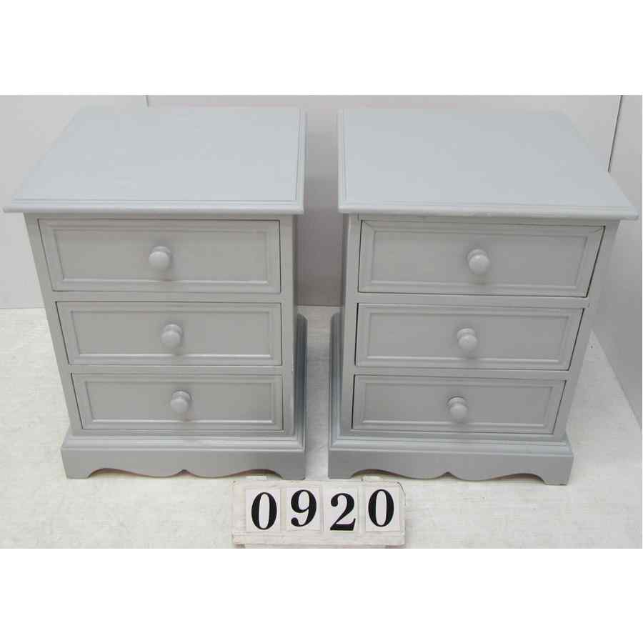 A0920  Pair of hand painted bedside lockers.