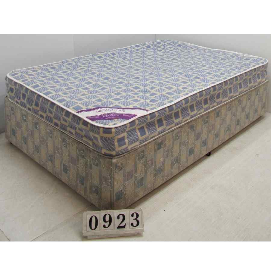 Budget small double 4ft bed and mattress set.