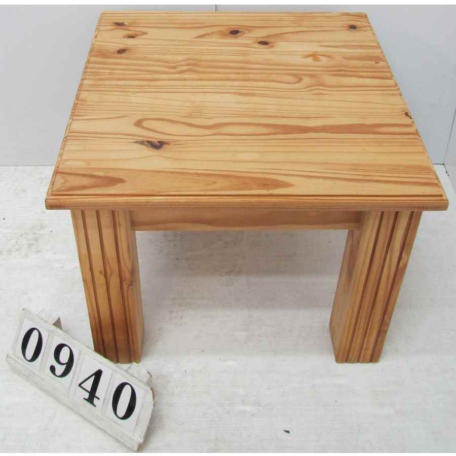 A0940  Solid pine side table to restore.