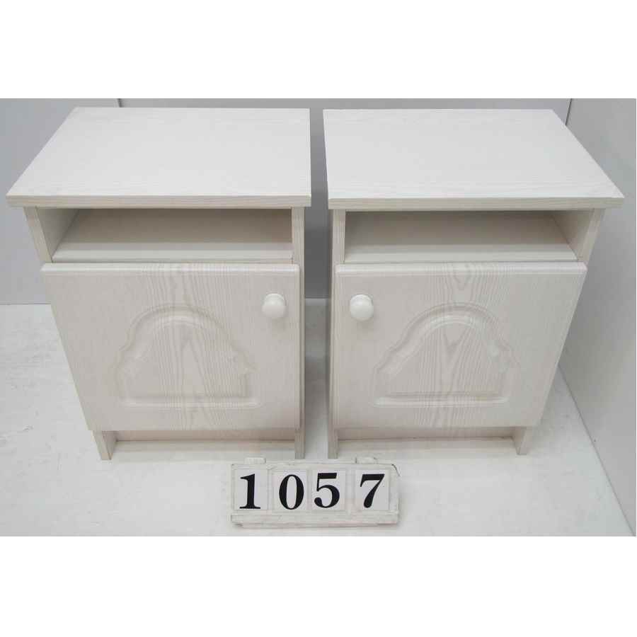 A1057  Pair of bedside lockers.