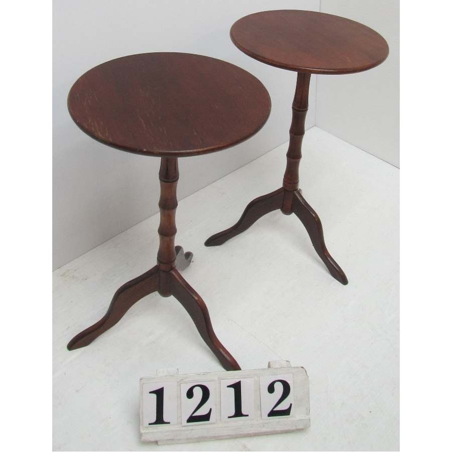 A1212  Pair of low plant stands to restore.