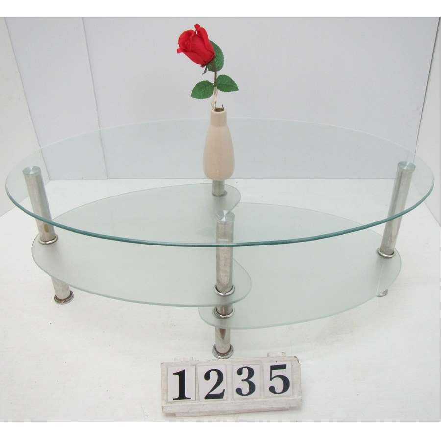 A1235  Glass coffee table.