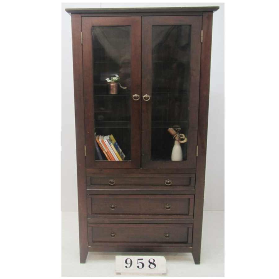 Display cabinet / bookcase with drawers.