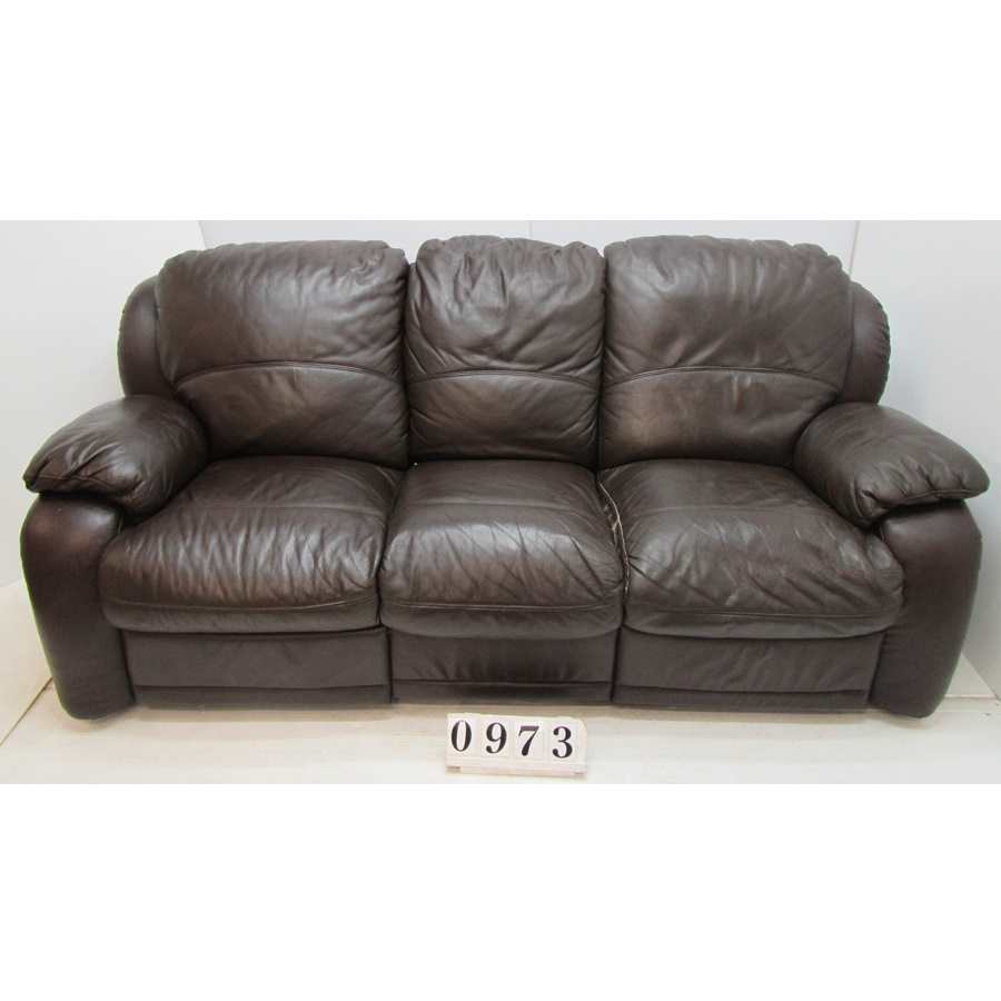 AO973  Budget recliner three seater sofa.
