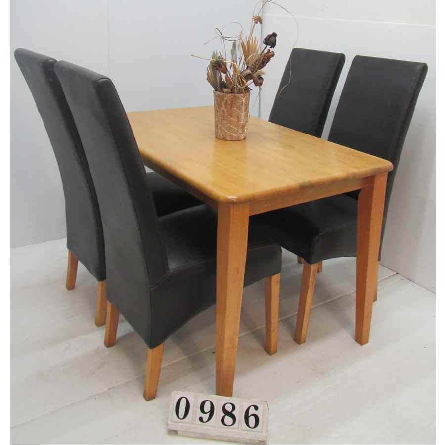 AO986  Table and 4 chairs.