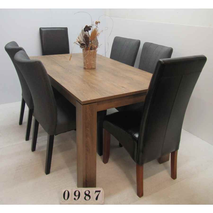 AO987  Table and 6 chairs.