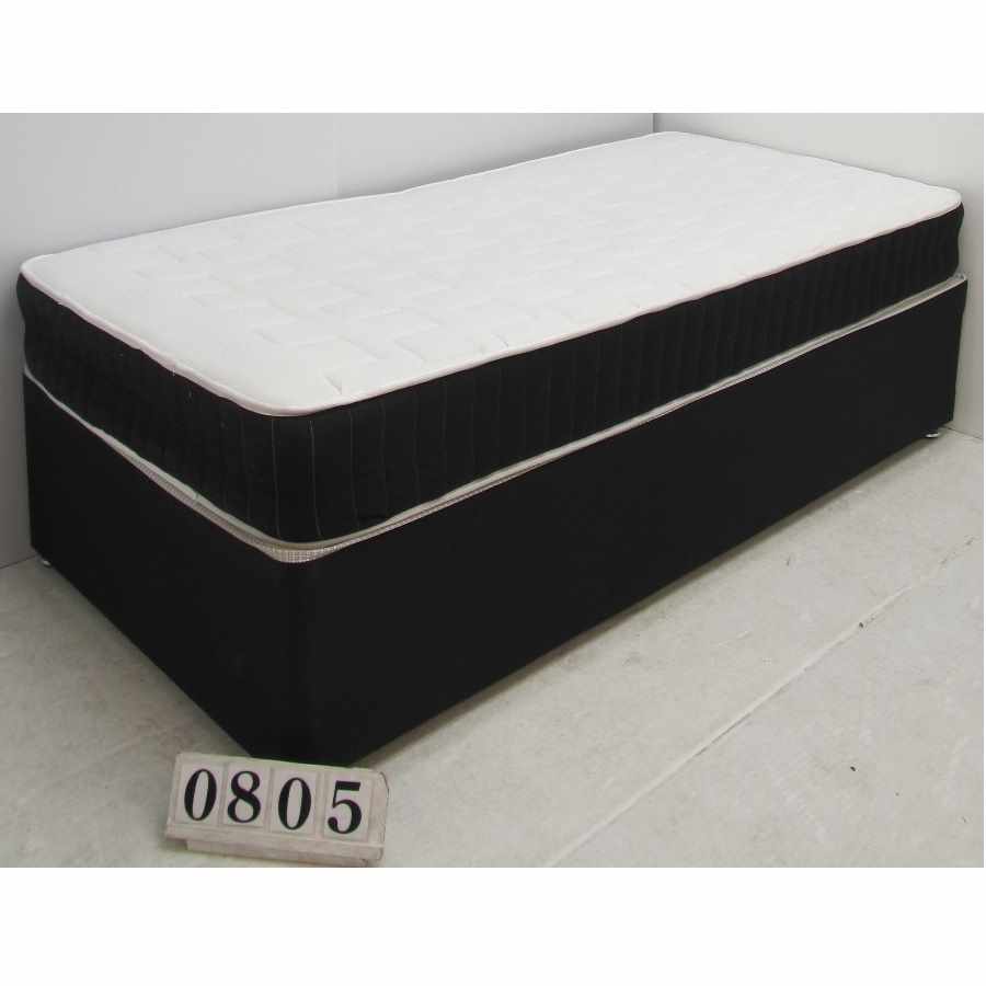 Au0805  Single 3ft bed and mattress set.