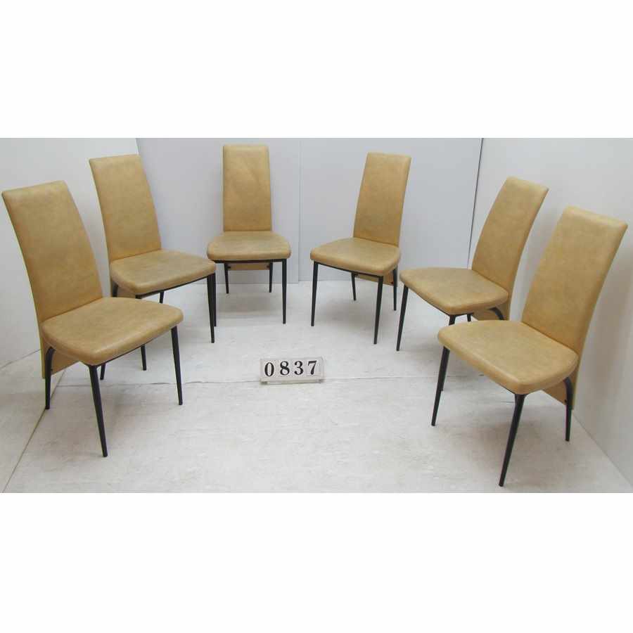 A0837  Set of six chairs.