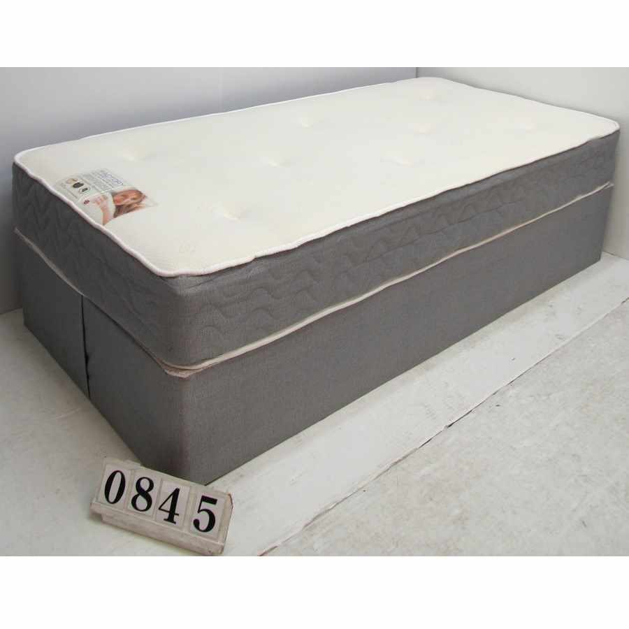 Single bed and mattress.
