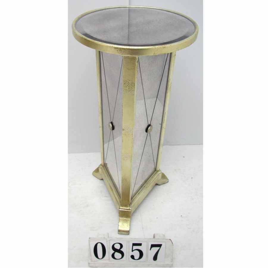 A0857  Mirrored plant stand.