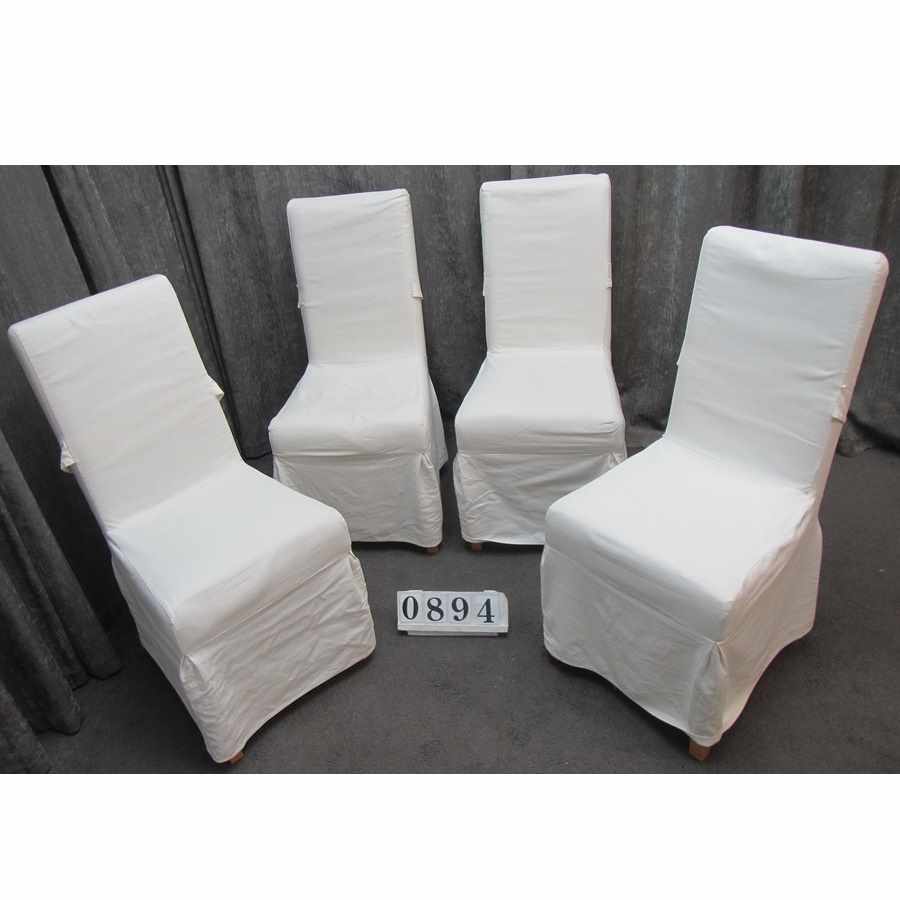 A0894  Set of four budget loose cover chairs.