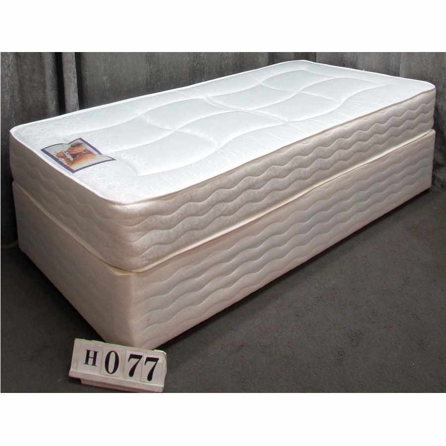 AuH077  Single bed and mattress.