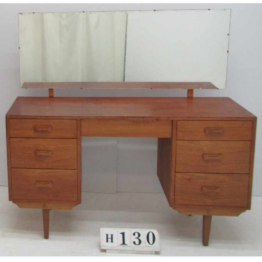 Retro dressing table with  drawers and mirror.