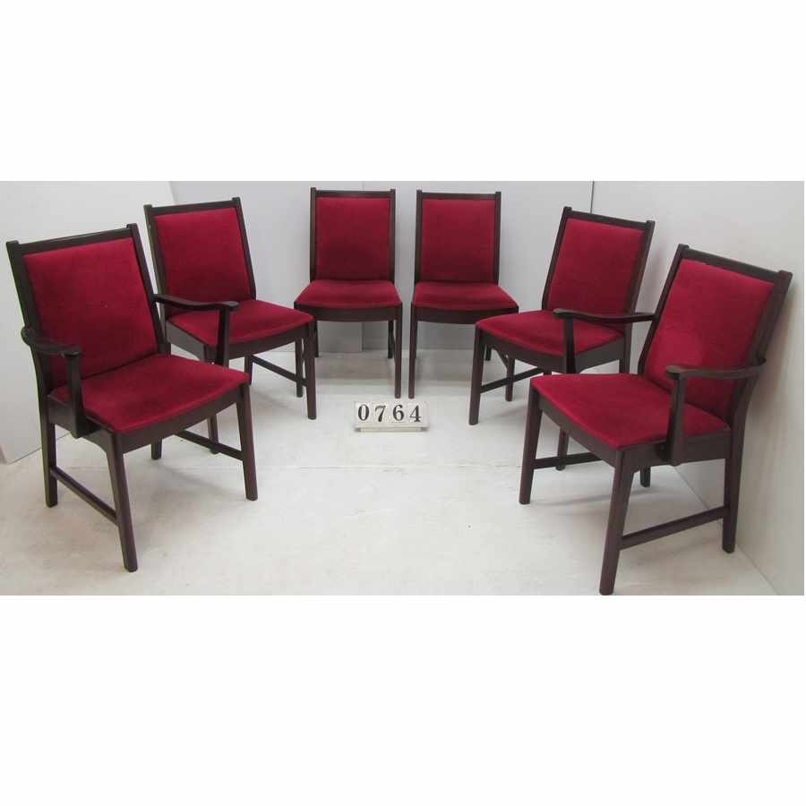 A0764  Set of six chairs.