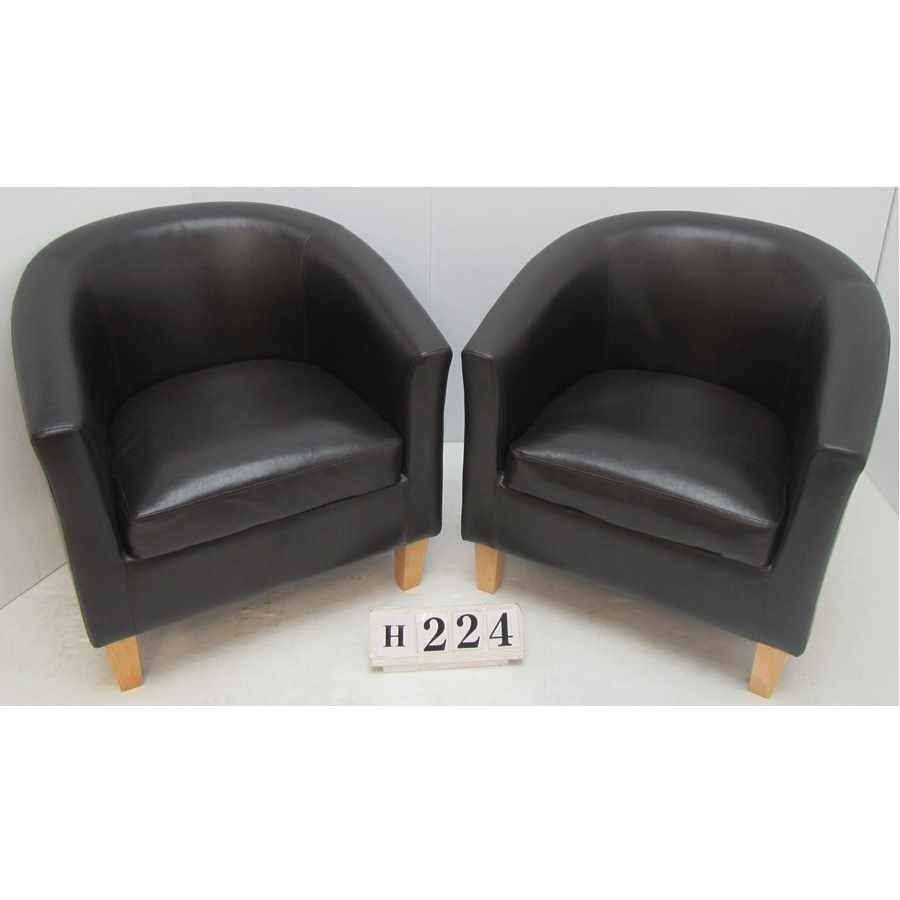 AH224  Pair of tub chairs.