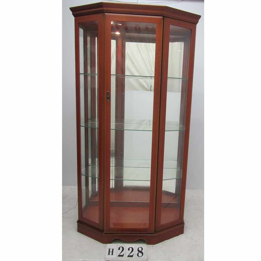 AH228  Glass display cabinet.