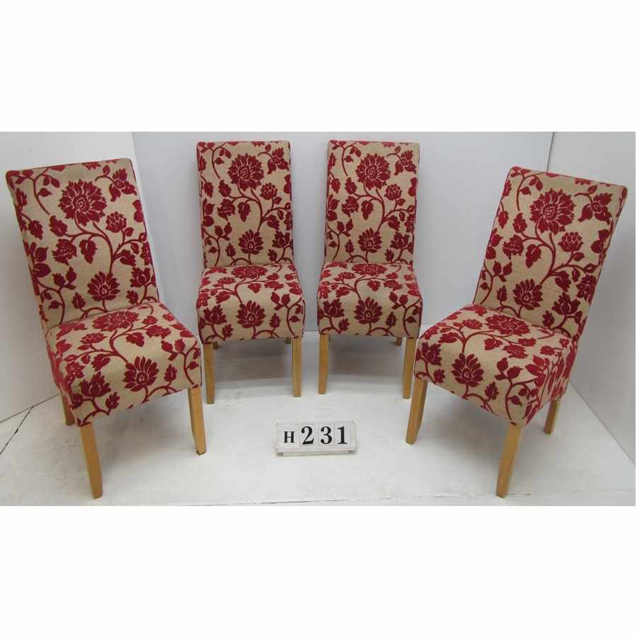 AH231  Set of four comfy chairs.
