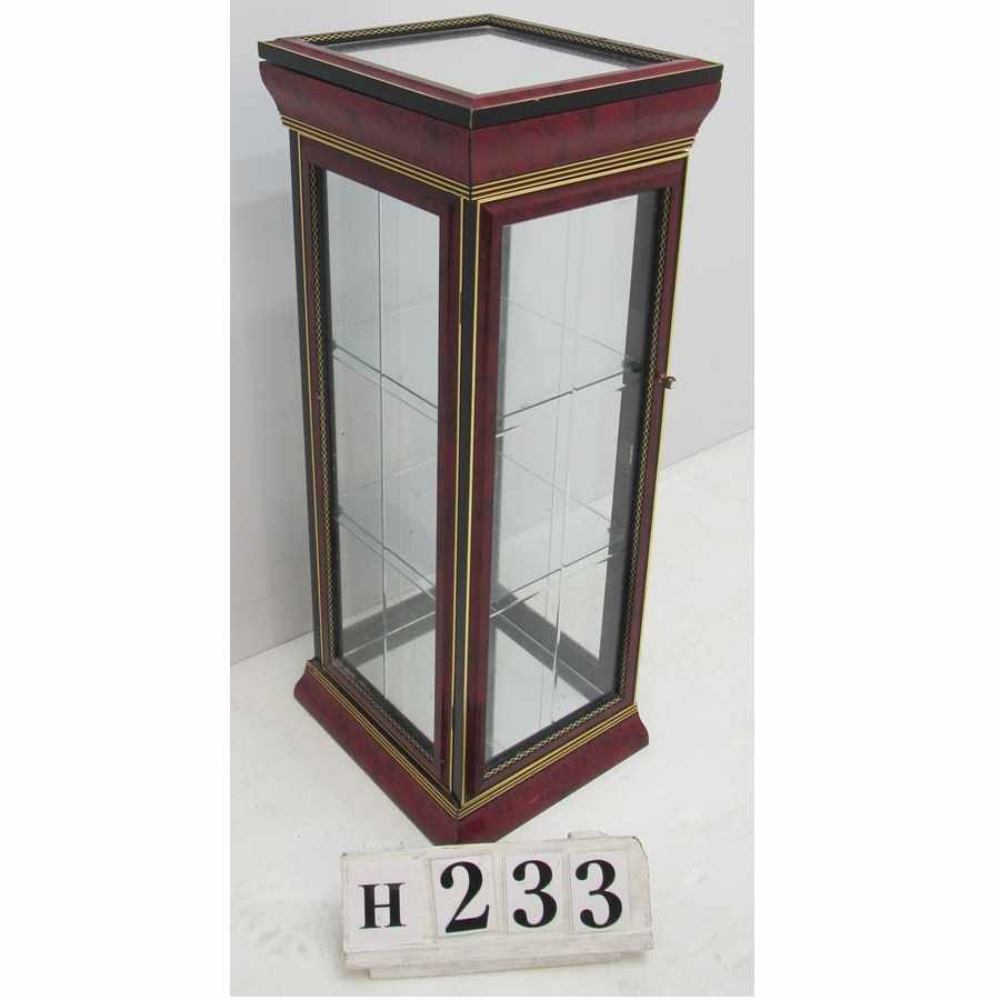 AH233  Small glass display cabinet.