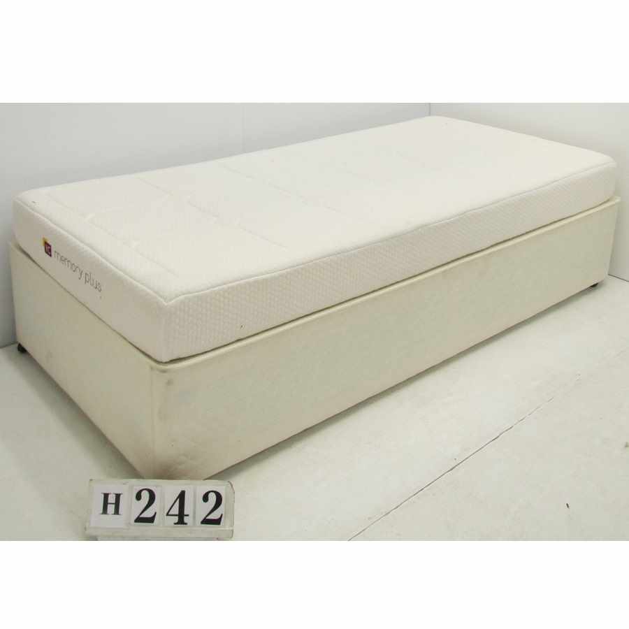 AuH242  Single bed and mattress set.