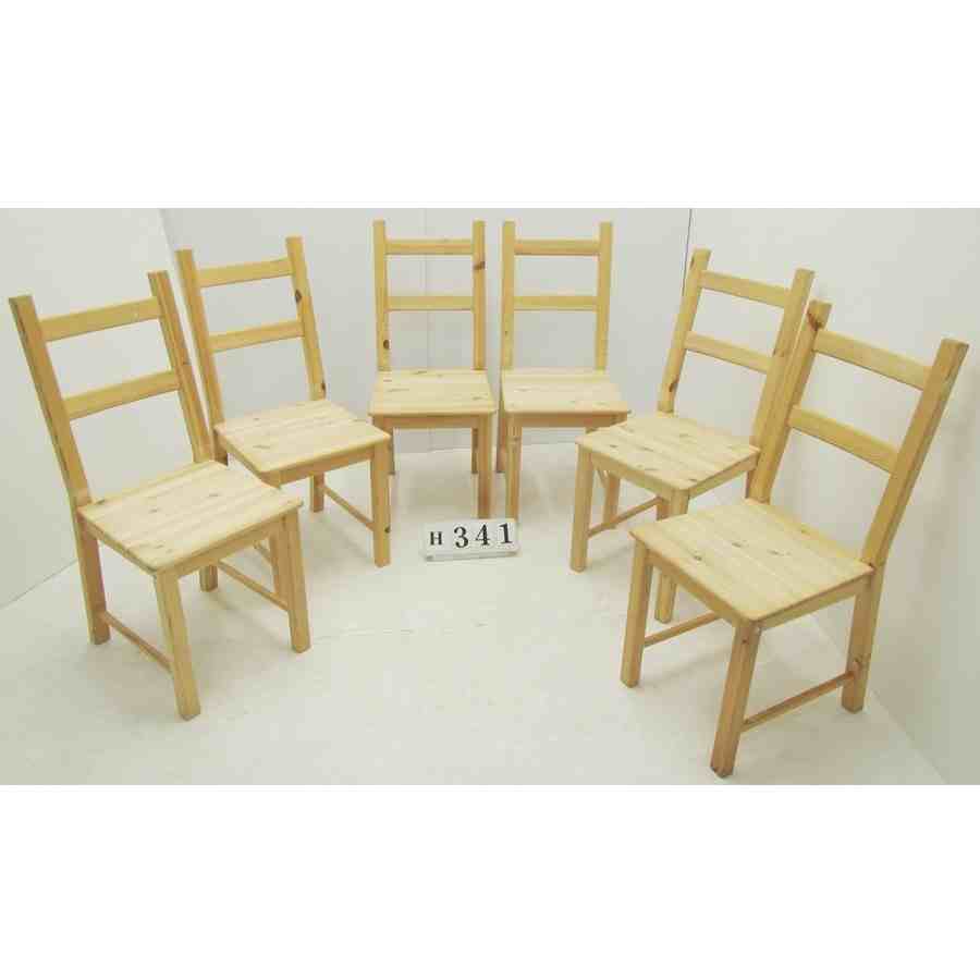 AH341  Set of six chairs.