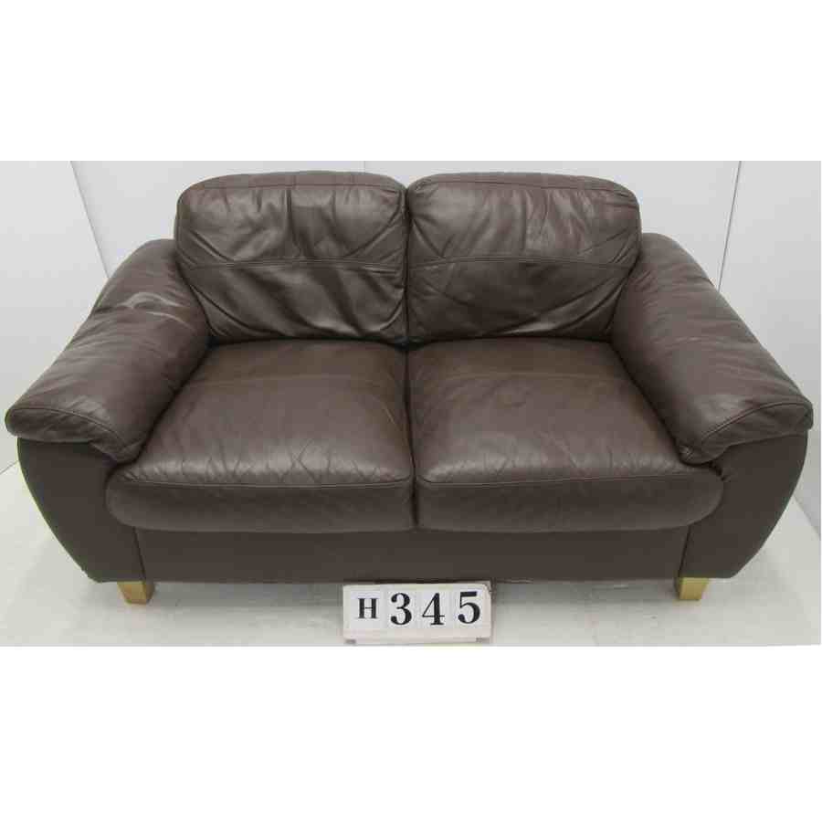 AH345  Mini two seater leather sofa.