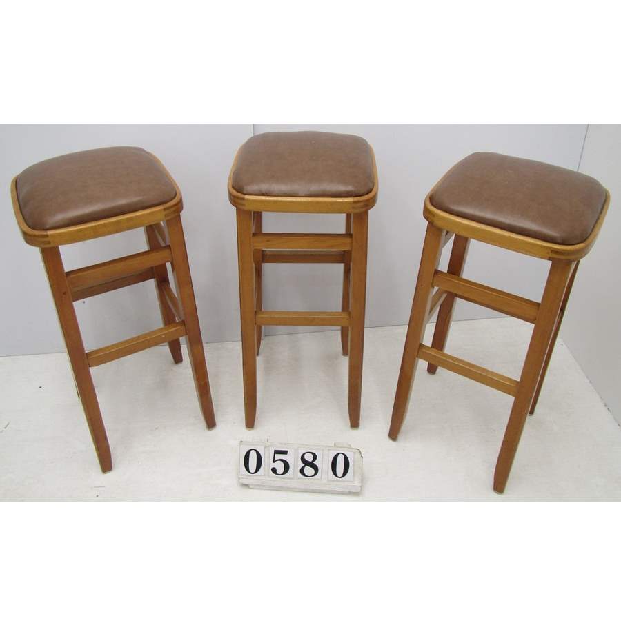 A0580  Set of three retro stools.