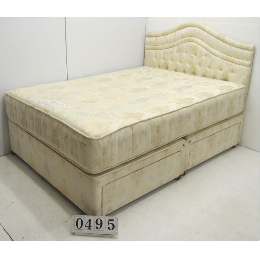 Double 4ft6 Respa bed, mattress and headboard.